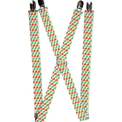 Suspenders - 1.0" - Owl Eyes Yellow/Reds/Blues