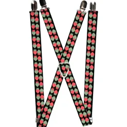 Suspenders - 1.0" - Owls Flip Black/Mauve/Sage
