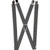 Suspenders - 1.0" - Owls Monogram Black/White