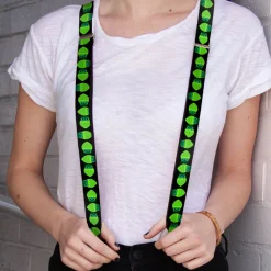 Suspenders - 1.0" - Owls Spin Black/Green