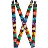 Suspenders - 1.0" - Painted Sugar Skulls & Flowers Collage