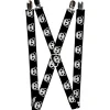 Suspenders - 1.0" - Panda Bear Cartoon2 Black/White