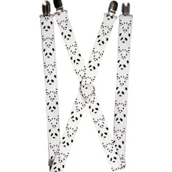 Suspenders - 1.0" - Panda Bear Spots