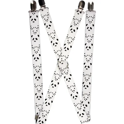Suspenders - 1.0" - Panda Bear Spots