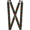 Suspenders - 1.0" - Paw Print Black/Multi Color