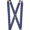 Suspenders - 1.0" - Peaks Turquoise/Fuchsia/Black/White