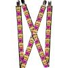Suspenders - 1.0" - Peanut Butter w/Mustache & Jelly