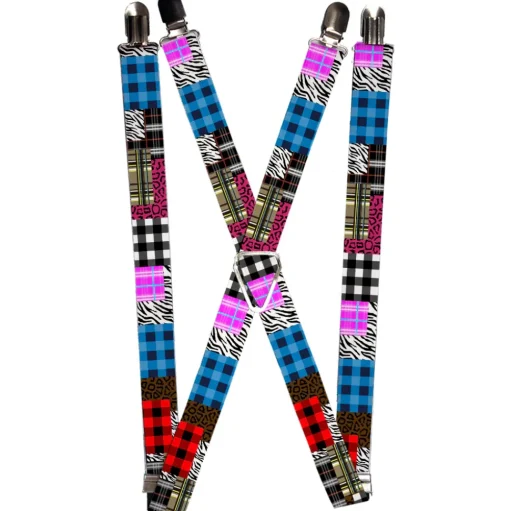 Suspenders - 1.0" - Plaid & Animal Skins