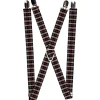 Suspenders - 1.0" - Plaid Black/Red