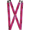 Suspenders - 1.0" - Plaid Curls Pink/Black/Yellow/Blue