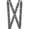 Suspenders - 1.0" - Plaid Gray/Black/White