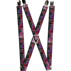 Suspenders - 1.0" - Portland Vivid Skyline Cosmic Roses