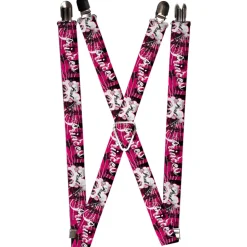 Suspenders - 1.0" - Punk Princess w/Piano Keys