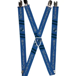Suspenders - 1.0" - RAVENCLAW Badge 2-Stripe Blue Black Gray