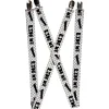 Suspenders - 1.0" - RIDE ME Skateboard w/Mini Checker White/Gray/Black