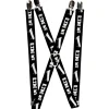 Suspenders - 1.0" - RIDE ME Skateboard Black/White