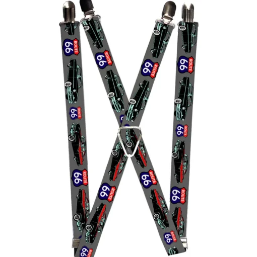 Suspenders - 1.0" - Route 66 Classics Gray