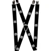 Suspenders - 1.0" - ROUTE 66 Highway Sign Repeat Black/White