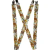 Suspenders - 1.0" - Scooby Doo Pose Silhouette SD Dog Tag Dots Blue Tan Orange Olive Browns