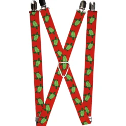Suspenders - 1.0" - Sea Turtles Red/Green