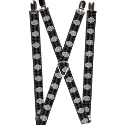 Suspenders - 1.0" - Skull Candy Black/Gray/White