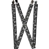 Suspenders - 1.0" - Skulls & Stars Black/White