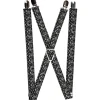 Suspenders - 1.0" - Sleeve Skulls Black/Gray