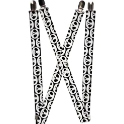 Suspenders - 1.0" - Smiling Panda Repeat Black/White