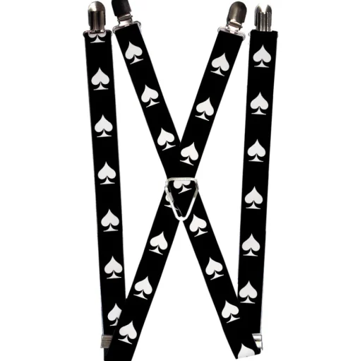 Suspenders - 1.0" - Spade Black/White