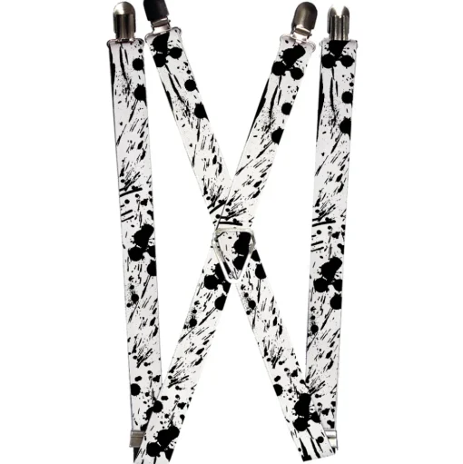 Suspenders - 1.0" - Splatter White/Black
