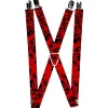 Suspenders - 1.0" - Splatter Black/Red