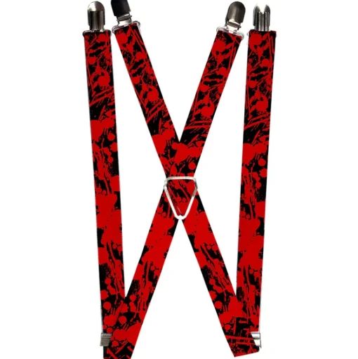 Suspenders - 1.0" - Splatter Black/Red