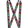 Suspenders - 1.0" - Sprinkle Donuts Black/Multi Color