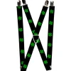 Suspenders - 1.0" - St. Pat's Black/Green