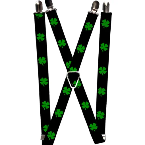 Suspenders - 1.0" - St. Pat's Black/Green