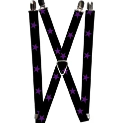 Suspenders - 1.0" - Star Black/Purple