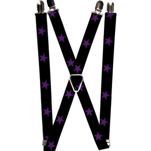 Suspenders - 1.0" - Star Black/Purple