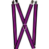 Suspenders - 1.0" - Stripe Black/Pink