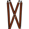 Suspenders - 1.0" - Stripe Black/Orange