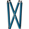 Suspenders - 1.0" - Stripes Black/Turquoise/Gray