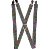 Suspenders - 1.0" - Succulents Stacked Green Pink Orange