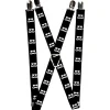 Suspenders - 1.0" - Sunglasses & Mustache Black/White