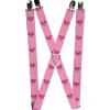 Suspenders - 1.0" - Superman Shield Pink