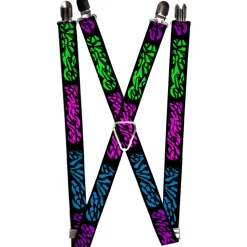 Suspenders - 1.0" - SWAGG Black/Zebra Multi Neon