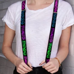 Suspenders - 1.0" - SWAGG Black/Zebra Multi Neon