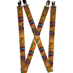 Suspenders - 1.0" - Tattoo Johnny-Candles & Skulls