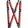 Suspenders - 1.0" - Texas Flag Distressed Painting