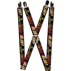 Suspenders - 1.0" - THE FLASH Logo YOU SEE THAT RED BLUR? Grays Yellows Reds