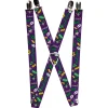 Suspenders - 1.0" - THE JOKER Elements Collage Purple Green Yellow White