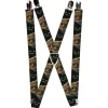 Suspenders - 1.0" - Tim Burton's Cheshire Cat Face Eyes & Teeth